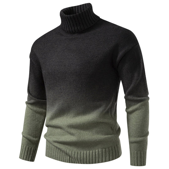 Herren Rollkragenpullover mit sanftem Farbverlauf und Feinstrick-Qualität Shop Nory
