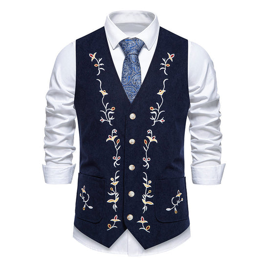 Damen elegante bestickte Weste Shopnory