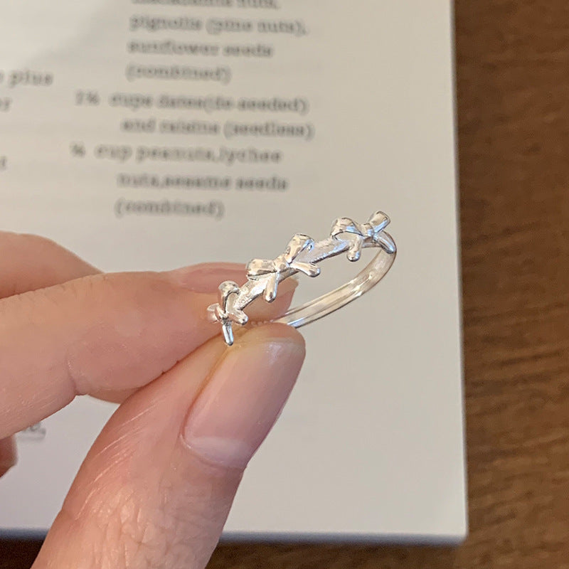 Damen Zierlicher und filigraner Ring mit Schleifenmotiv Shop Nory