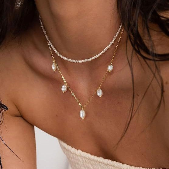 Damen Layered Halskette mit maritimen Motiven und edlen Akzenten Shop Nory
