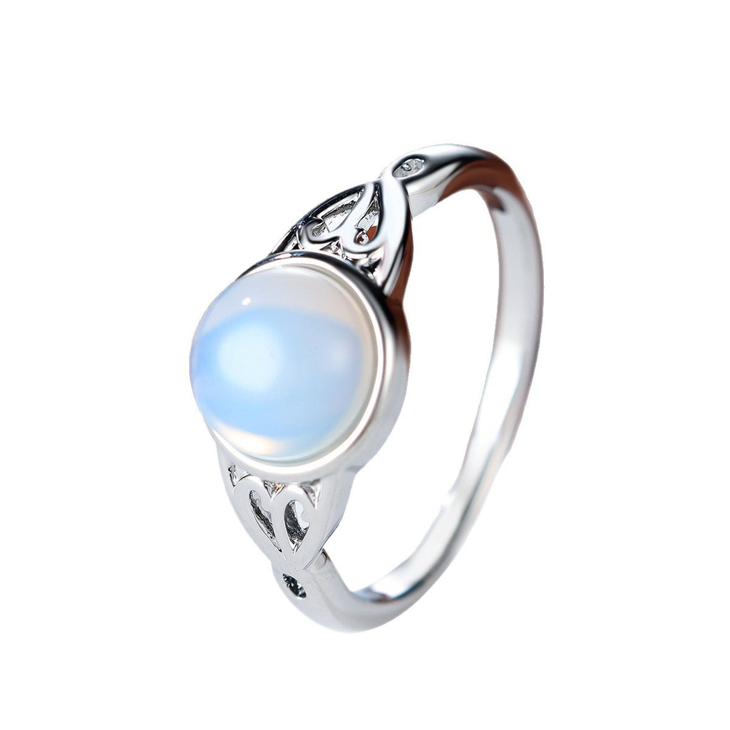 Damen Ring mit schimmerndem Mondstein und filigranen Details Shop Nory