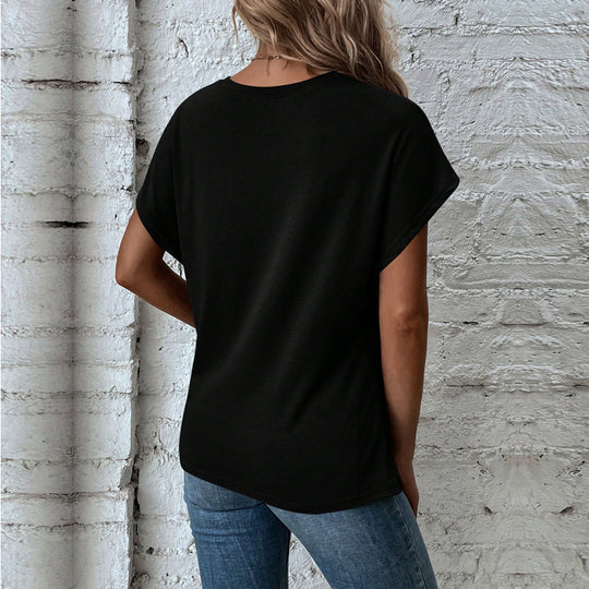 Damen Asymmetrisches Knotenshirt mit überschnittenen Schultern und Twist-Detail Shop Nory