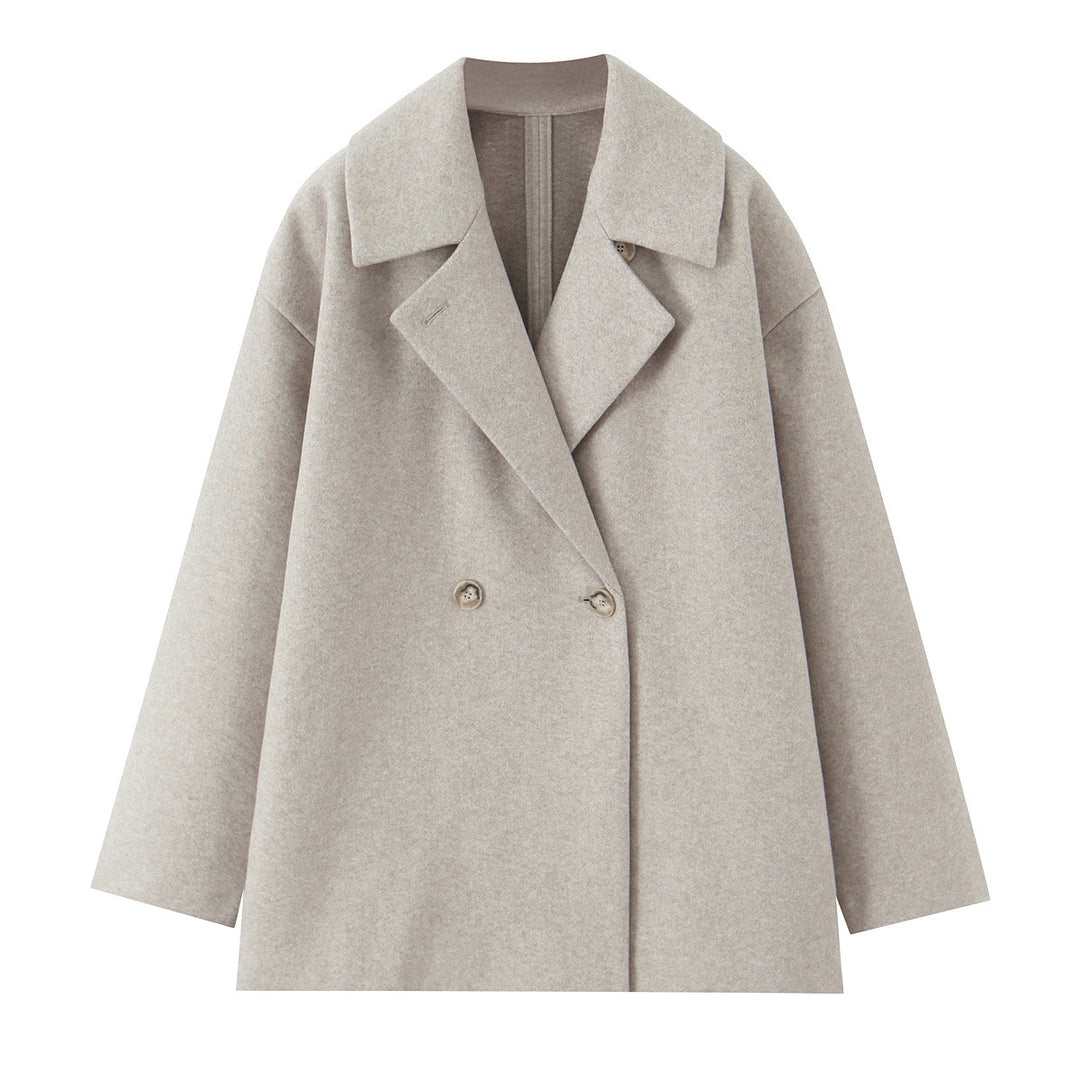 Damen Kurzgeschnittener Oversize Wollmix-Mantel mit weiter Schalkragen Shop Nory