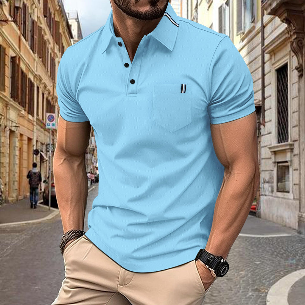 Herren Polohemd mit modernem Schnitt und Brusttasche