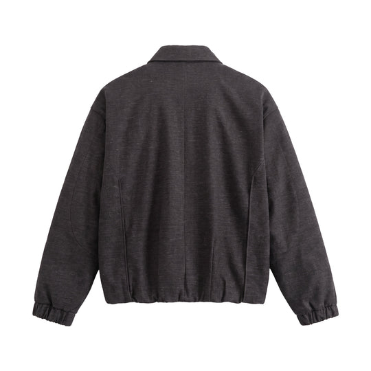 Herren Kurz geschnittener Wollmix‑Blouson mit verdeckter Druckknopfblende Shop Nory