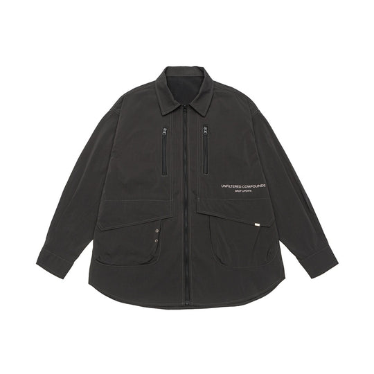Unisex Technisches Overshirt-Jacke im Boxy-Cut mit Frontreißverschluss und Multifunktions-Taschen Shop Nory