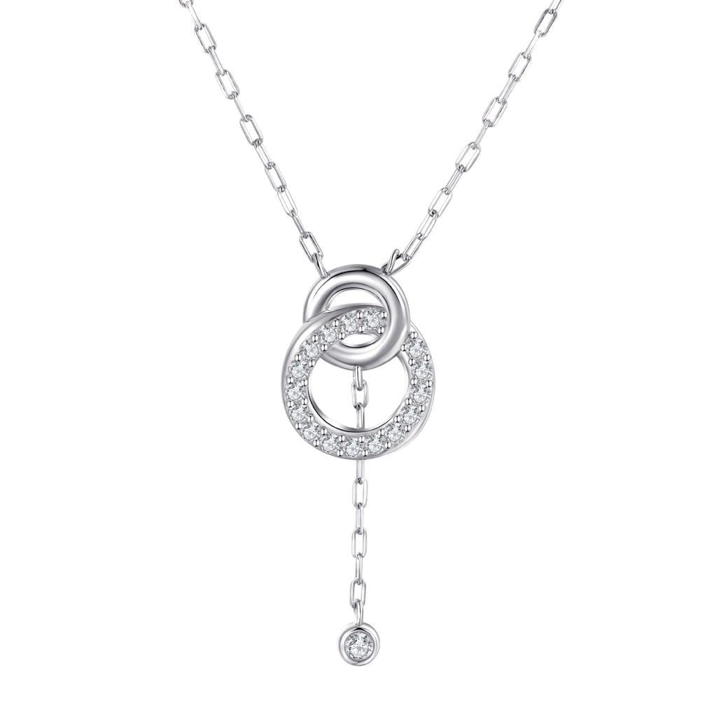 Damen Halskette mit funkelndem Kristallmotiv Shop Nory