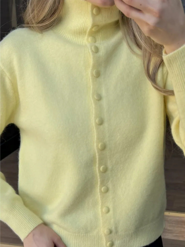 Damen Eleganter Pullover mit Knopfleiste Shop Nory