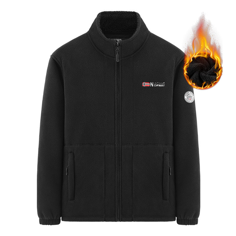 Herren Isolierende Zip‑Fleecejacke mit hohem Kragen und Soft‑Teddyinnenfutter Shop Nory