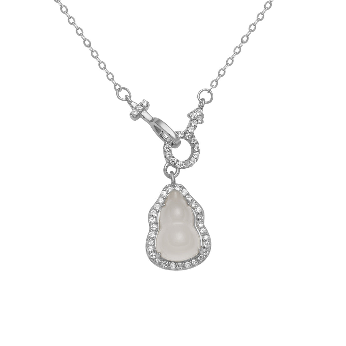 Damen Halskette mit kunstvollem Buddha-Anhänger und strahlenden Zirkoniasteinen Shop Nory