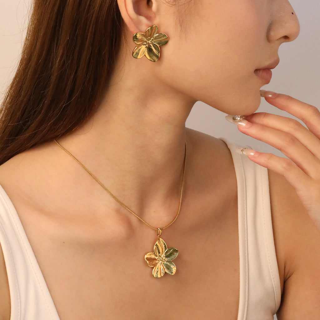 Damen Schmuckset mit blütenförmigen Anhängern Shop Nory