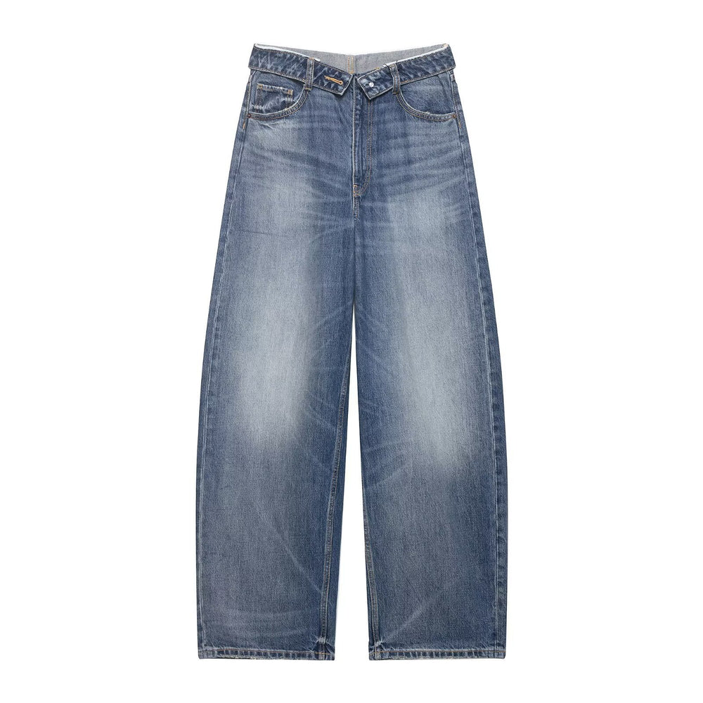 Damen Destroyed Jeans im lässigen Baggy-Stil