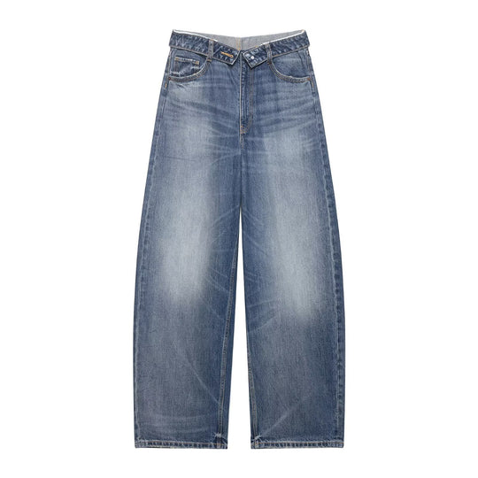 Damen Destroyed Jeans im lässigen Baggy-Stil