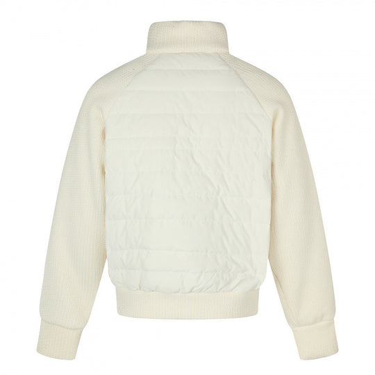 Damen Hybrid-Steppjacke mit gesteppter Front, Grobstrickärmeln und hohem Stehkragen Shop Nory
