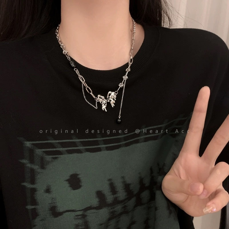 Damen Halskette mit einzigartigem Element und filigranem Design Shop Nory