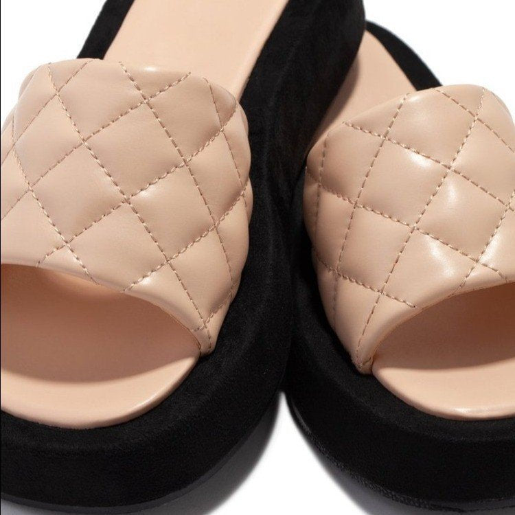 Damen Bequeme Slipper mit gepolstertem Riemen und rutschfester Sohle