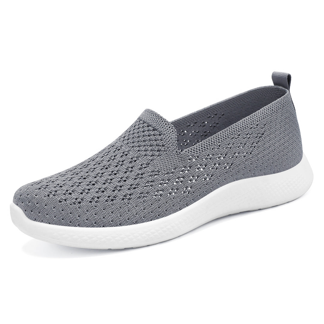 Damen nan nahtloser Strick-Slipper mit perforierter Luftnetzstruktur, ergonomischem Memory-Fußbett und leichter EVA-Dämpfung Shop Nory