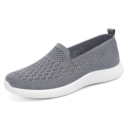 Damen nan nahtloser Strick-Slipper mit perforierter Luftnetzstruktur, ergonomischem Memory-Fußbett und leichter EVA-Dämpfung Shop Nory
