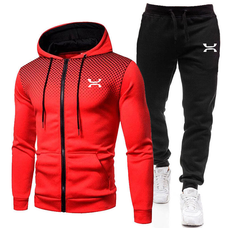 ShopNory Herren Sportanzug mit Reißverschluss-Hoodie und Jogginghose