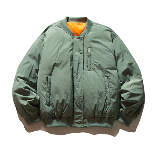 Herren Voluminöse Boxy-Bomberjacke mit wattierter Isolierung und dezenter Brust-Reißverschlusstasche Shop Nory