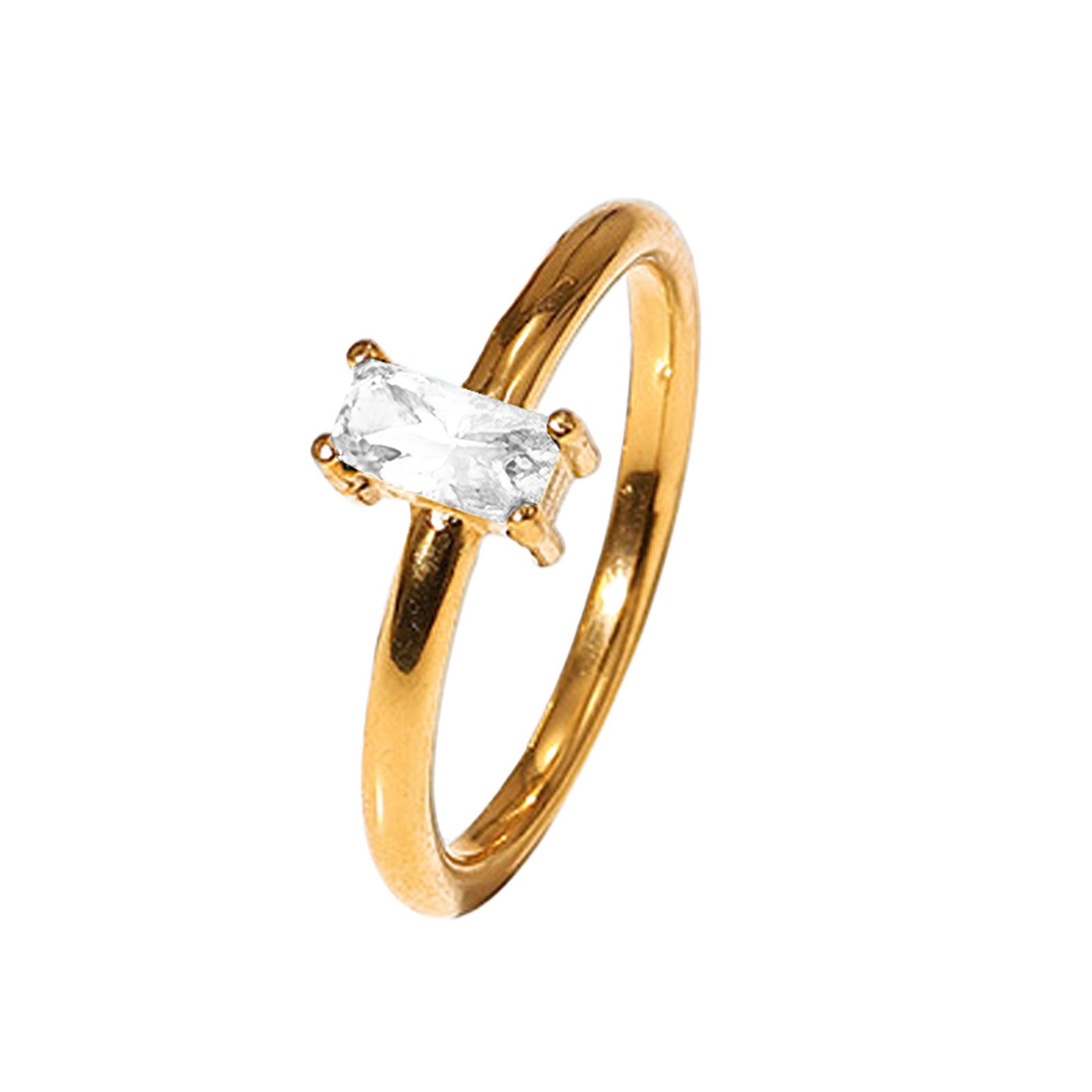 Damen eleganter Ring mit aquamarinfarbener Steinfassung Shop Nory