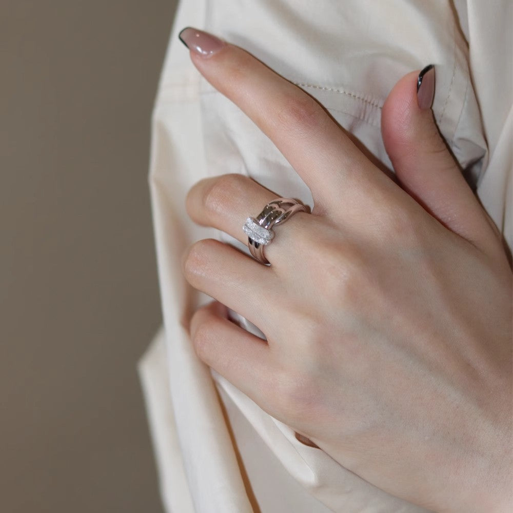 Damen Offener Ring mit elegantem gewundenem Design Shop Nory