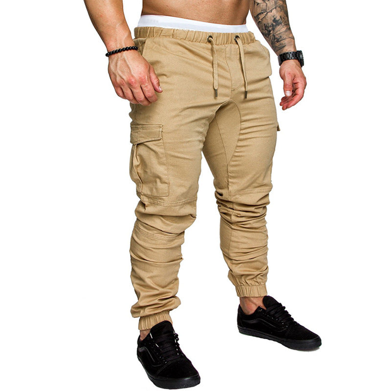 Herren nan karottenförmige Cargo-Jogger mit elastischem Bund Tunnelzug und verstärkten Knien Shop Nory