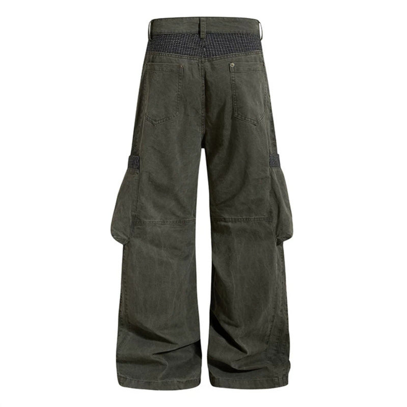 Damen Weite High‑Waist Cargo‑Culotte mit großen Beuteltaschen und Karobündchen Shop Nory