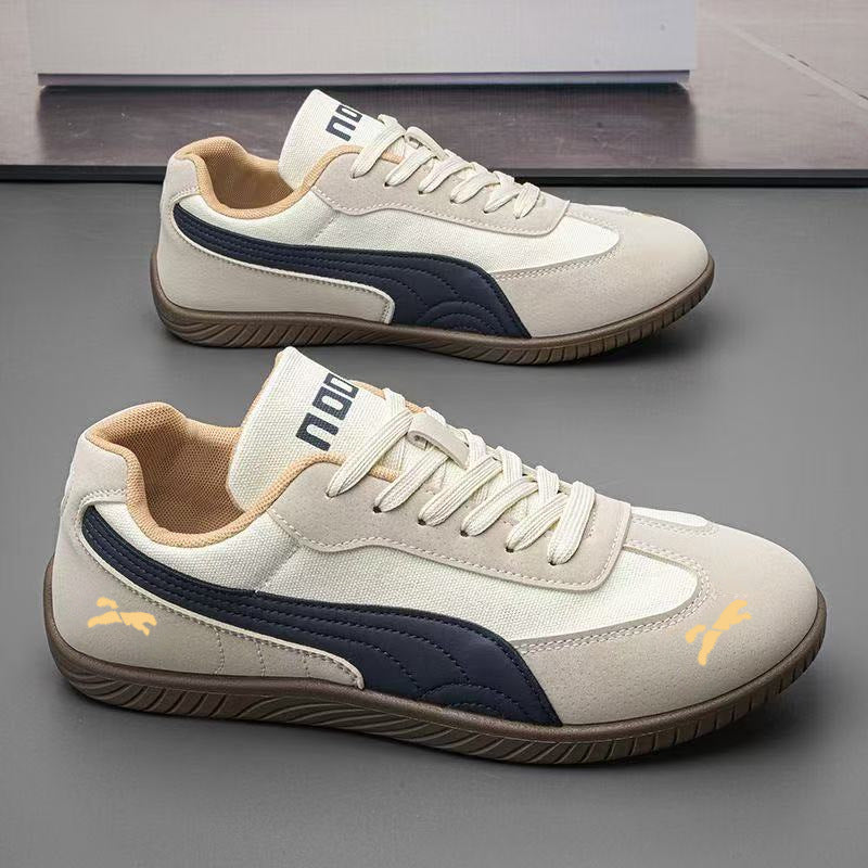 Herren Retro-Lowtop-Sneaker aus Wildlederimitat mit kontrastierendem Seitenstreifen und profilierter Gummisohle Shop Nory