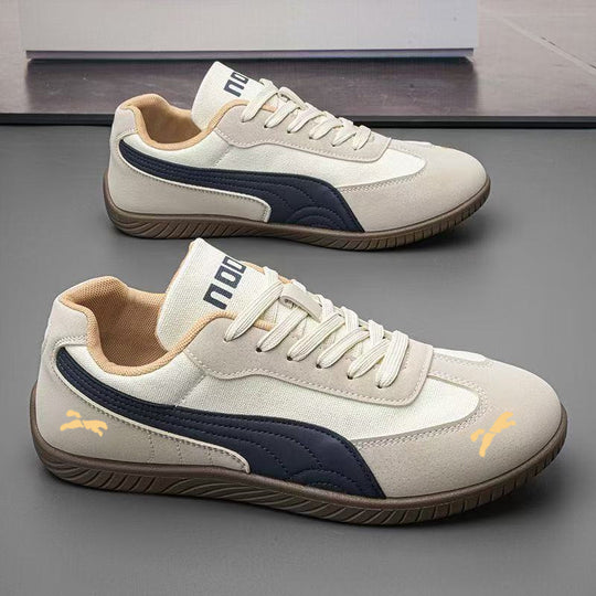 Herren Retro-Lowtop-Sneaker aus Wildlederimitat mit kontrastierendem Seitenstreifen und profilierter Gummisohle Shop Nory