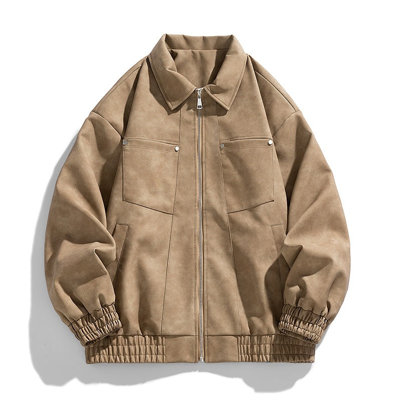 Herren Modische Jacke mit Stehkragen und praktischen Taschen Shop Nory