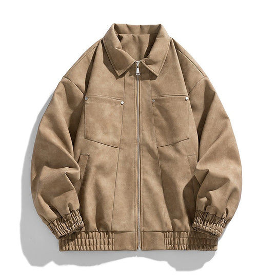 Herren Modische Jacke mit Stehkragen und praktischen Taschen Shop Nory