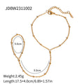 Damen Fußkettchen mit eleganten Zirkonia-Details und feinem Edelstahl-Design Shop Nory