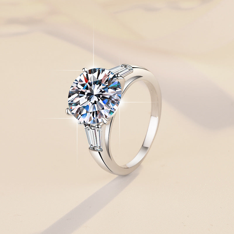 Damen Solitärring mit strahlendem Kristall und eleganten Akzenten Shop Nory