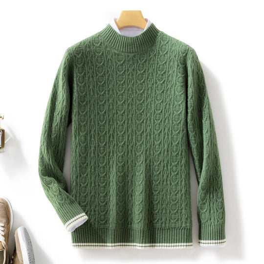 Damen Feinstrickpullover mit Zopfmuster, kurzem Stehkragen und gerippten Abschlüssen Shop Nory