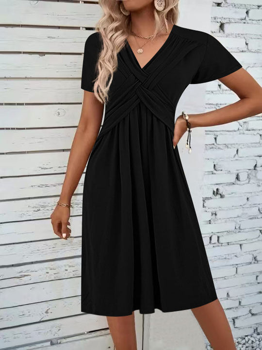 Damen Jumpsuit mit figurbetontem Wickeldesign und elegantem V-Ausschnitt