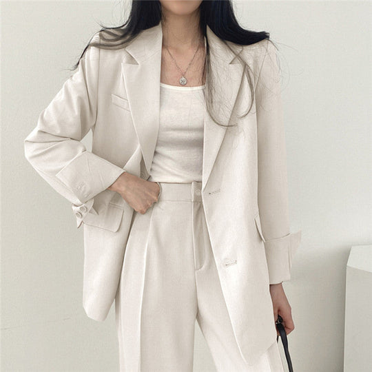 Damen elegantes Blazer-Set mit weitem Schnitt