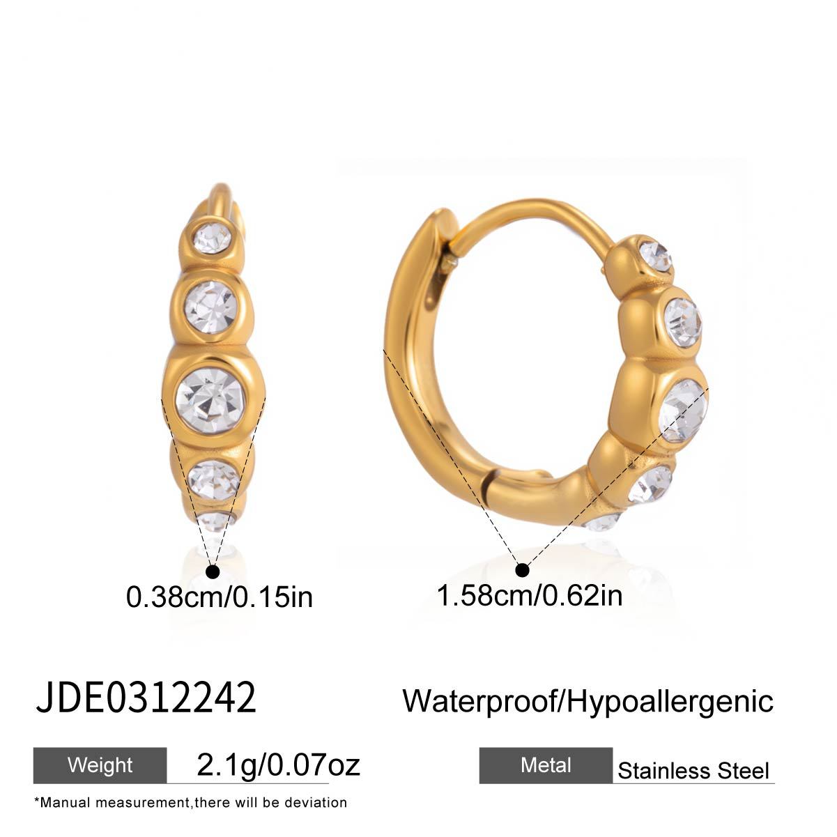 Damen Hoops Ohrhänger mit funkelnden Zirkonia und hochwertiger Edelstahlverarbeitung Shop Nory