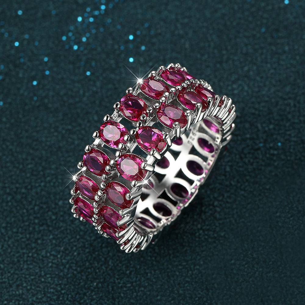 Damen Ring mit funkelnden Smaragd-Kristallen und elegantem Design Shop Nory