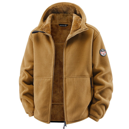 Herren Fleecejacke mit Kapuze und Teddy-Innenfutter Shop Nory