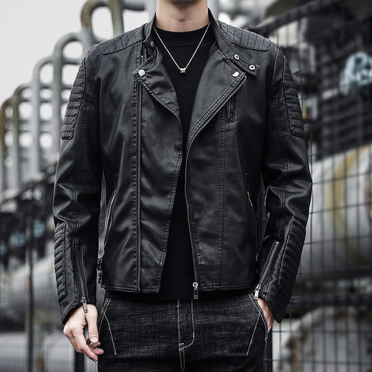 Herren Modische Bikerjacke aus Kunstleder Shop Nory 1787738599