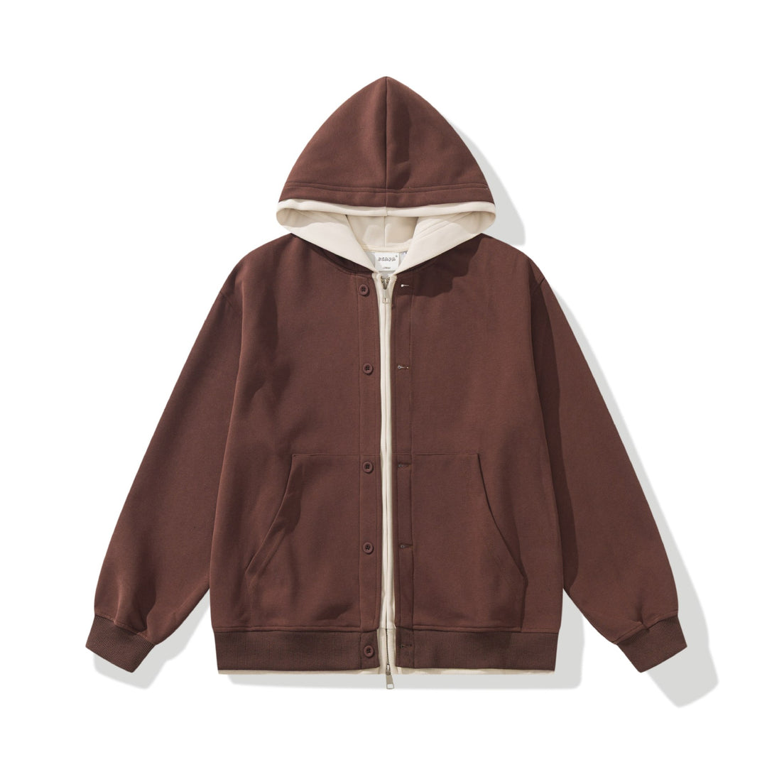 Unisex Boxy-Kapuzenzipjacke aus French-Terry Shop Nory