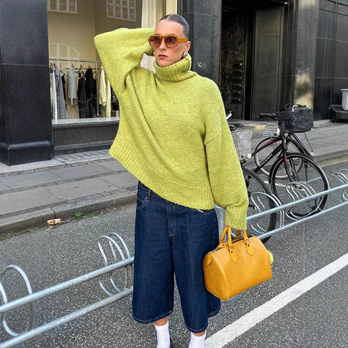 Damen Oversized Rollkragenpullover aus Mohair‑Mix mit überschnittener Schulter Shop Nory