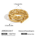 Damen Eleganter und hypoallergen Ring mit geflochtenem Design Shop Nory
