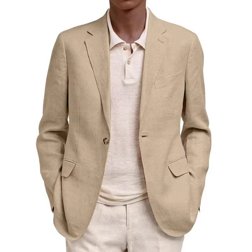 Herren nan leichtes Leinen-Sakko mit unstrukturierter Silhouette und Pattentaschen Shop Nory