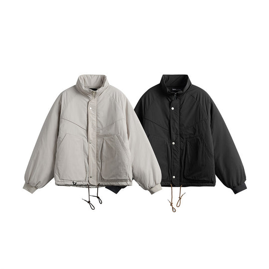 Unisex Kurz geschnittene boxy-wattierte Jacke mit Tunnelzug und Raglanärmeln Shop Nory