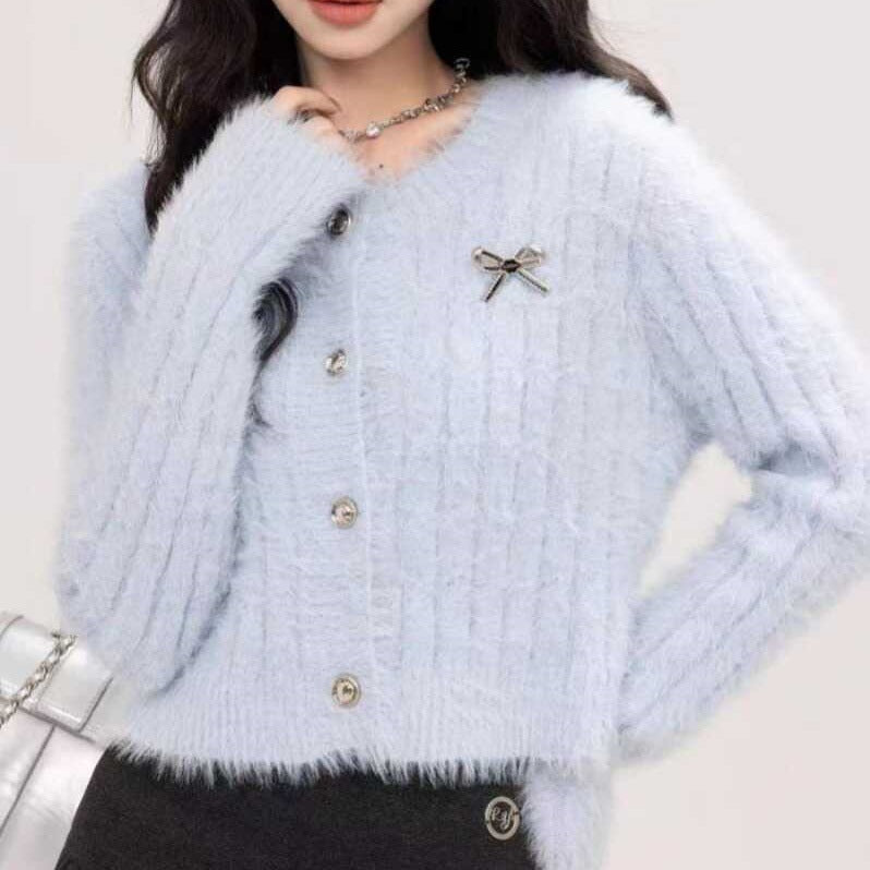 Damen Eleganter kurzer Cardigan mit Knöpfen Shop Nory