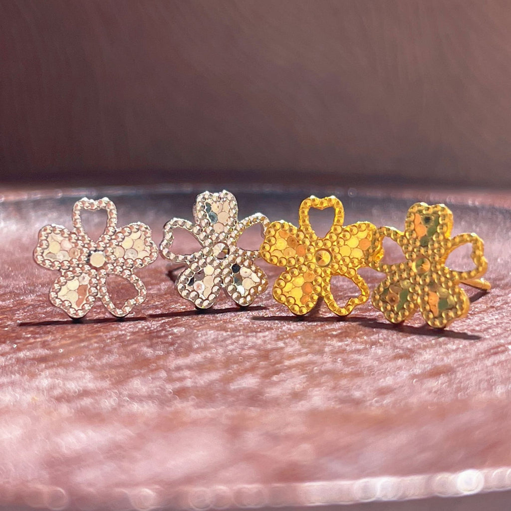 Damen filigrane Blumen-Ohrstecker aus hochwertigem Metall Shop Nory