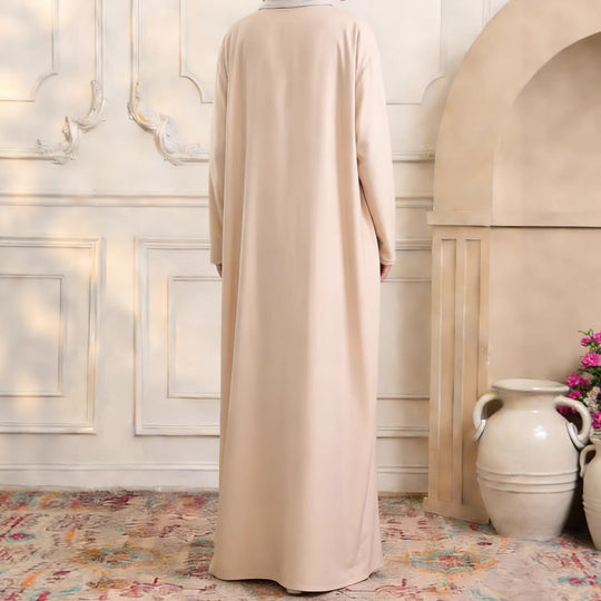 Damen Maxikleid im Kaftan-Stil mit handbemaltem Blumenprint Shop Nory