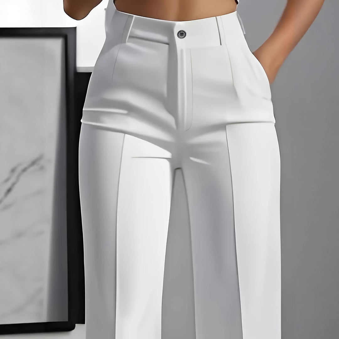Damen Hochtaillierte Bundfalten‑Hose mit weitem Bein und Bügelfalte Shop Nory